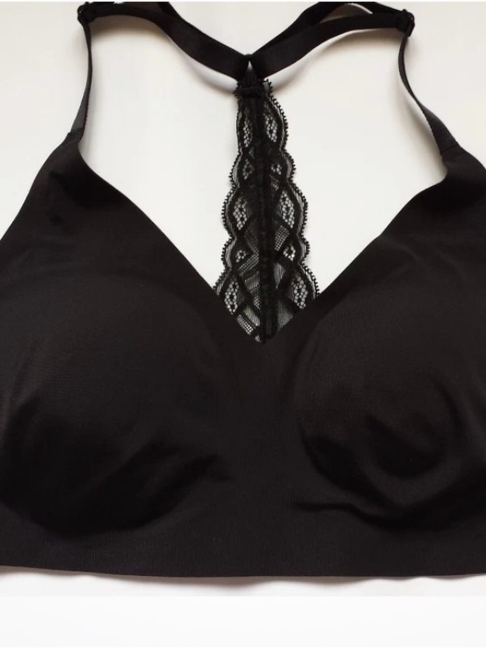 New True & Co. True Body Triangle Lace Racerback Bralette Sz L - Picture 7 of 8